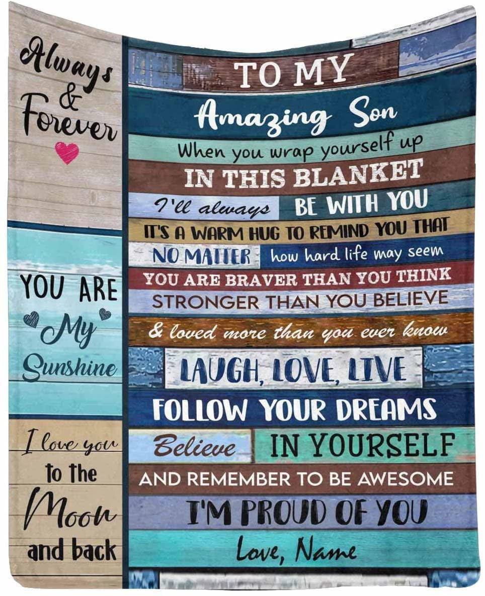 Personalized Blanket - To My Son/Grandson/Daughter/Granddaughter I Love You - Lion Blanket
