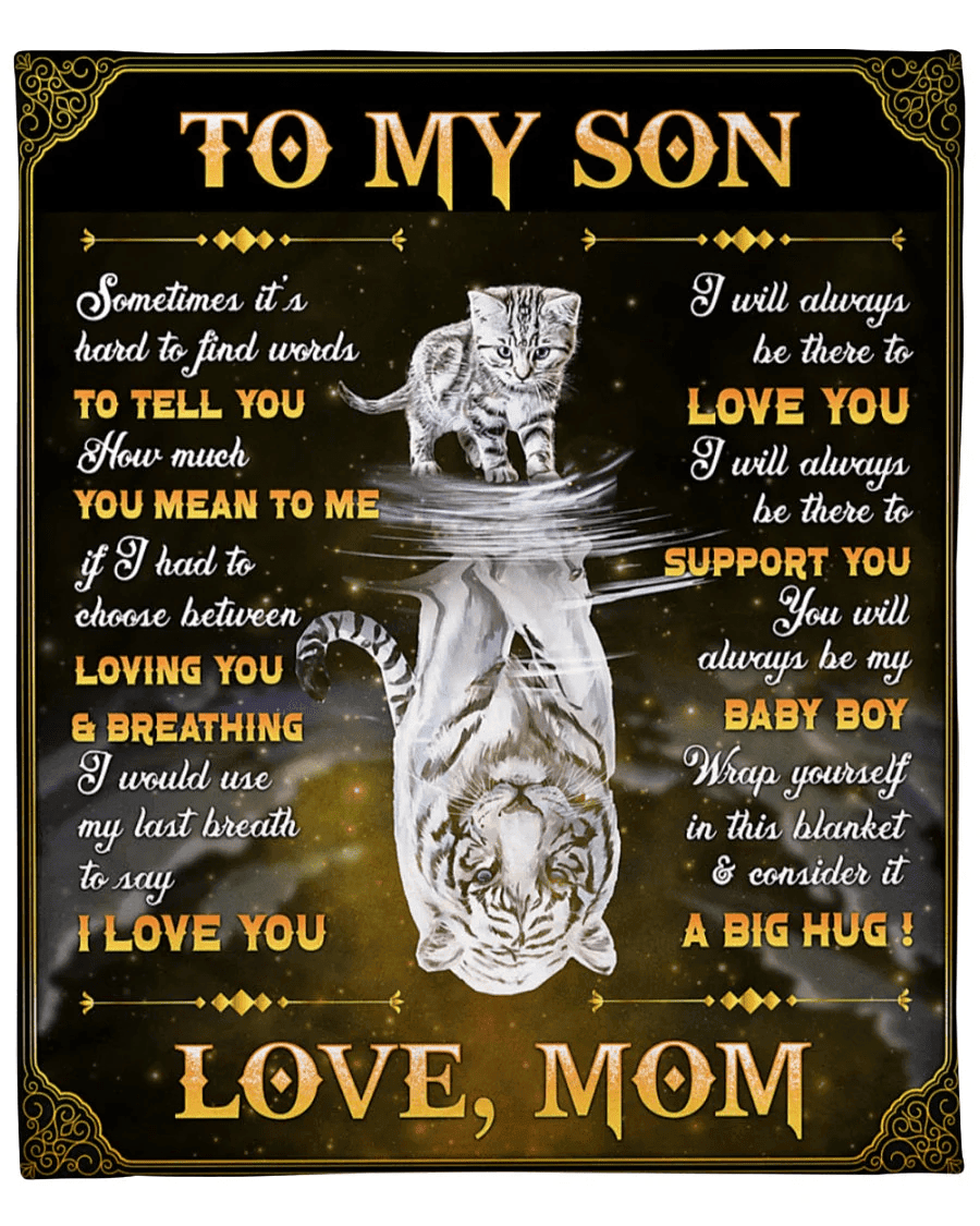 Personalized Blanket - To My Son/Grandson/Daughter/Granddaughter I Love You - Lion Blanket