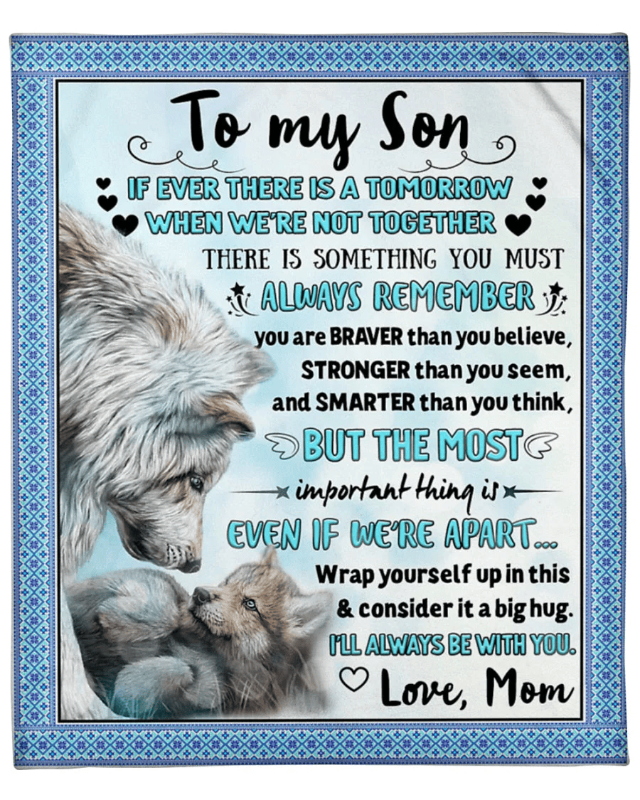 Personalized Blanket - To My Son/Grandson/Daughter/Granddaughter I Love You - Lion Blanket