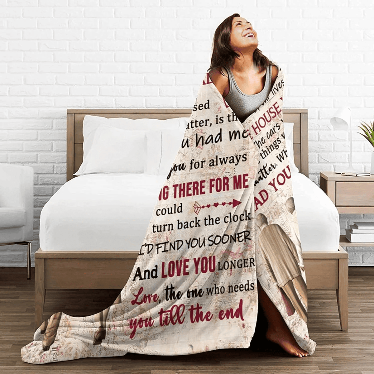 To My Wife Blanket From Husband Wife Throw Fleece Sherpa Blanket Mother's Day Anniversary Birthday Gifts For Wife Couples Newly Engaged