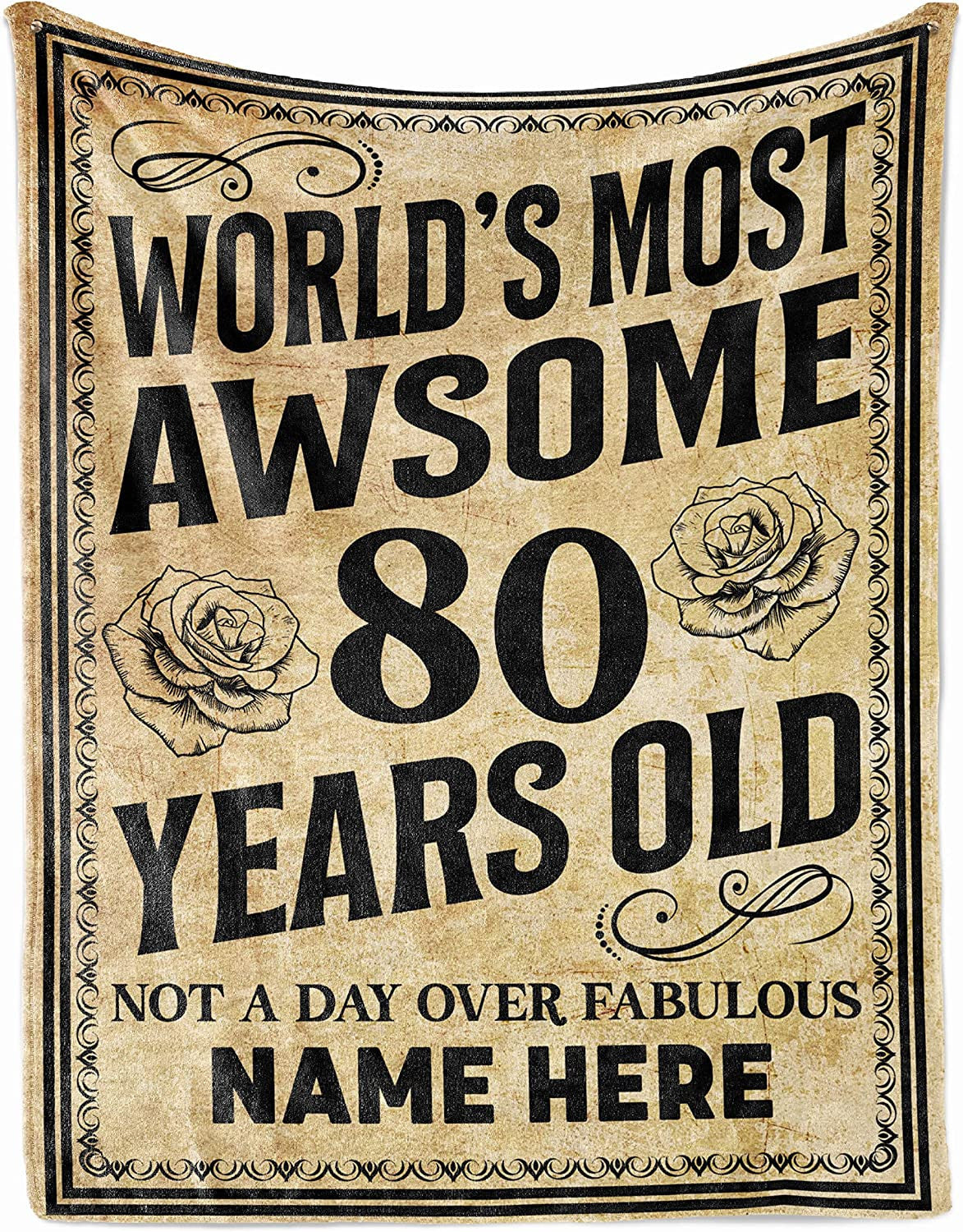 80th Birthday Blanket For Men Women Turning 80 Years Old Funny 1942 Anniversary Present Idea Fleece Sherpa Throw