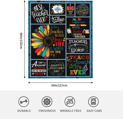 Teacher Blanket Gifts for Teachers, All Seasons Blanket Teacher Appreciation Gifts Back to School Gift Ideas for Teachers