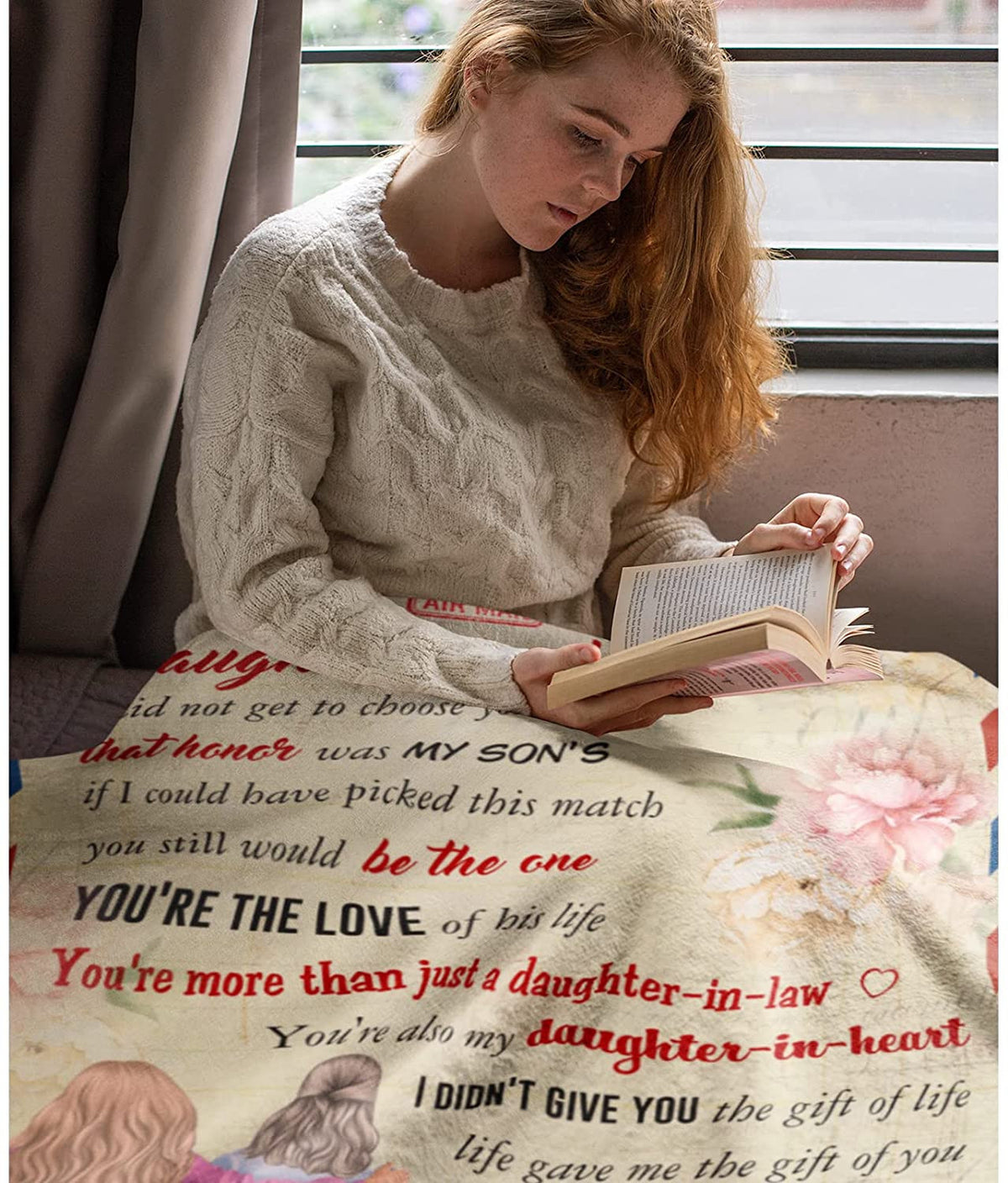To My Daughter-In-Law Blanket From Moms Daughter In Law Gift Ideas Birthday Gifts For Daughter In Law Flannel Fleece Throw Blankets Anniversary Wedding Presents Bedroom Sofa