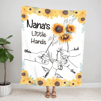 Nana Hands Grandkids Blanket