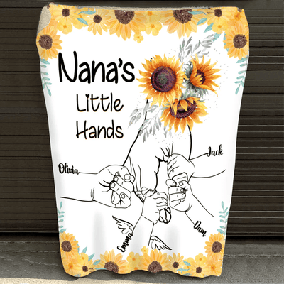 Nana Hands Grandkids Blanket