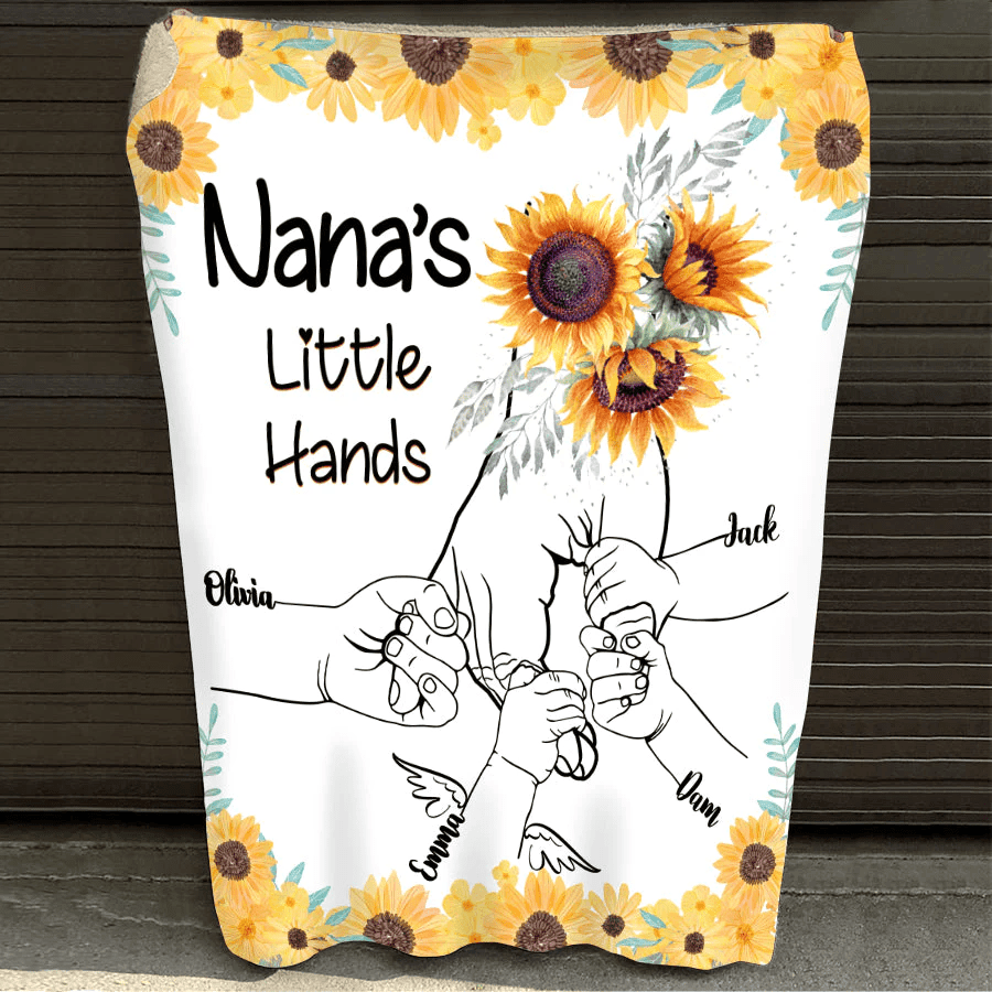 Nana Hands Grandkids Blanket
