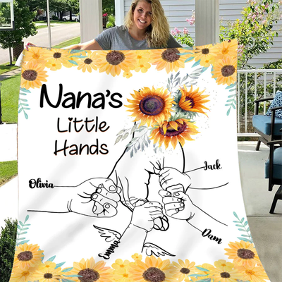 Nana Hands Grandkids Blanket