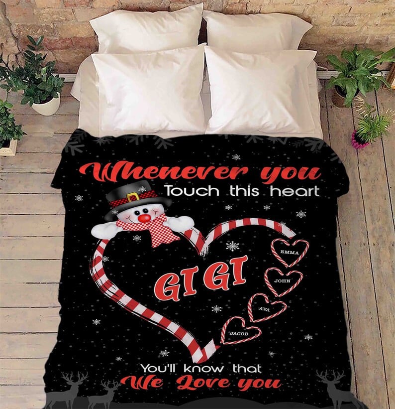 We Love You Customized Grandparents Blanket Fleece Gift For Birthday Gift Personalized Fleece Blanket For Grandparents Day Custom Gift