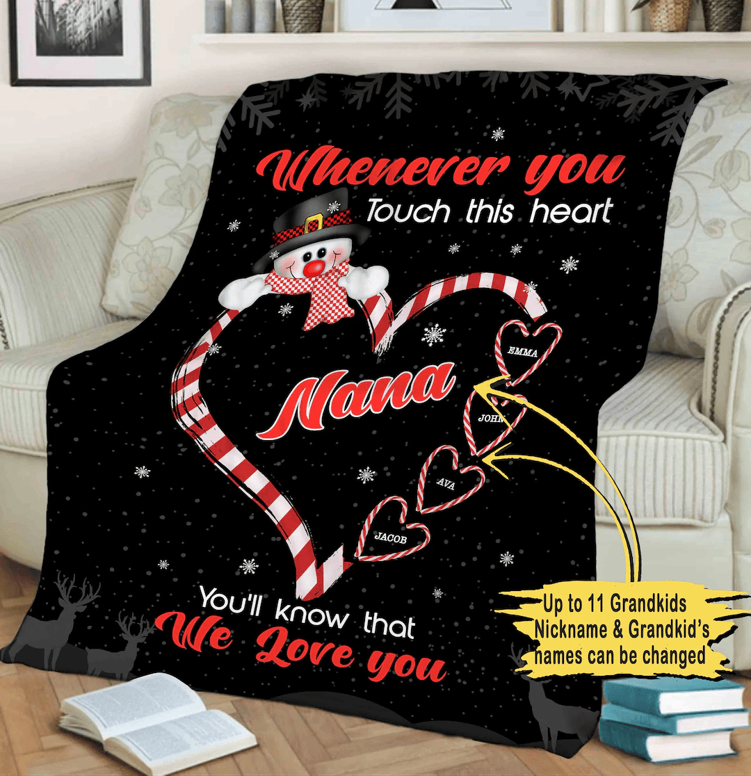 We Love You Customized Grandparents Blanket Fleece Gift For Birthday Gift Personalized Fleece Blanket For Grandparents Day Custom Gift