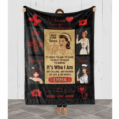 Personalized Registered Nurse Blanket Registered Nurse Gift Nurse Day Gift Custom Gift For Nurse Birthday Gift Nurse Blanket For Nurse