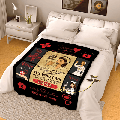 Personalized Registered Nurse Blanket Registered Nurse Gift Nurse Day Gift Custom Gift For Nurse Birthday Gift Nurse Blanket For Nurse