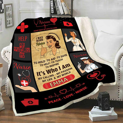 Personalized Registered Nurse Blanket Registered Nurse Gift Nurse Day Gift Custom Gift For Nurse Birthday Gift Nurse Blanket For Nurse