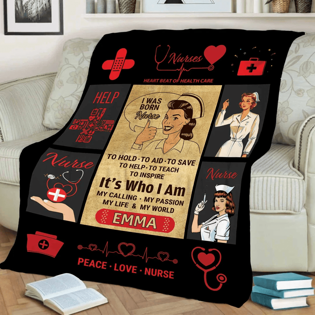 Personalized Registered Nurse Blanket Registered Nurse Gift Nurse Day Gift Custom Gift For Nurse Birthday Gift Nurse Blanket For Nurse