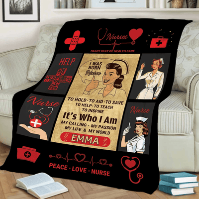 Personalized Registered Nurse Blanket Registered Nurse Gift Nurse Day Gift Custom Gift For Nurse Birthday Gift Nurse Blanket For Nurse