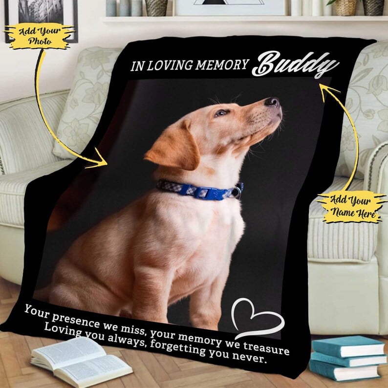 Customized Blanket For Pet Lovers Gift For Birthday Christmas Custom Photo Blanket For Pet Memorial Pet Blanket Pet Collage Fleece Blanket