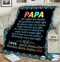 Papa We Hugged This Customized Blanket, Father's Day Gift For Dad, To My Dad Blanket With Kids Name, Personalized Gift For Dad/Daddy/Papa