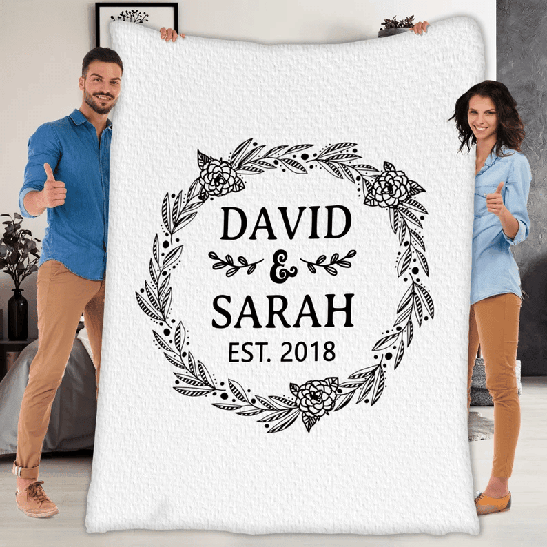 To My Wife Customized Engagement Blanket Custom Blanket For Couples Gift Personalized Blanket Custom Gift For Christmas Valentine's Day