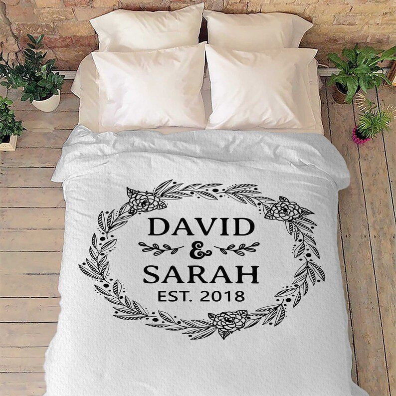 To My Wife Customized Engagement Blanket Custom Blanket For Couples Gift Personalized Blanket Custom Gift For Christmas Valentine's Day
