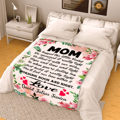 Mother's Day To My Mom We Have Hugged This Blanket Customized Blanket, Blanket From Kids, Gift For Her, Gift For Birthday, Christmas Gift