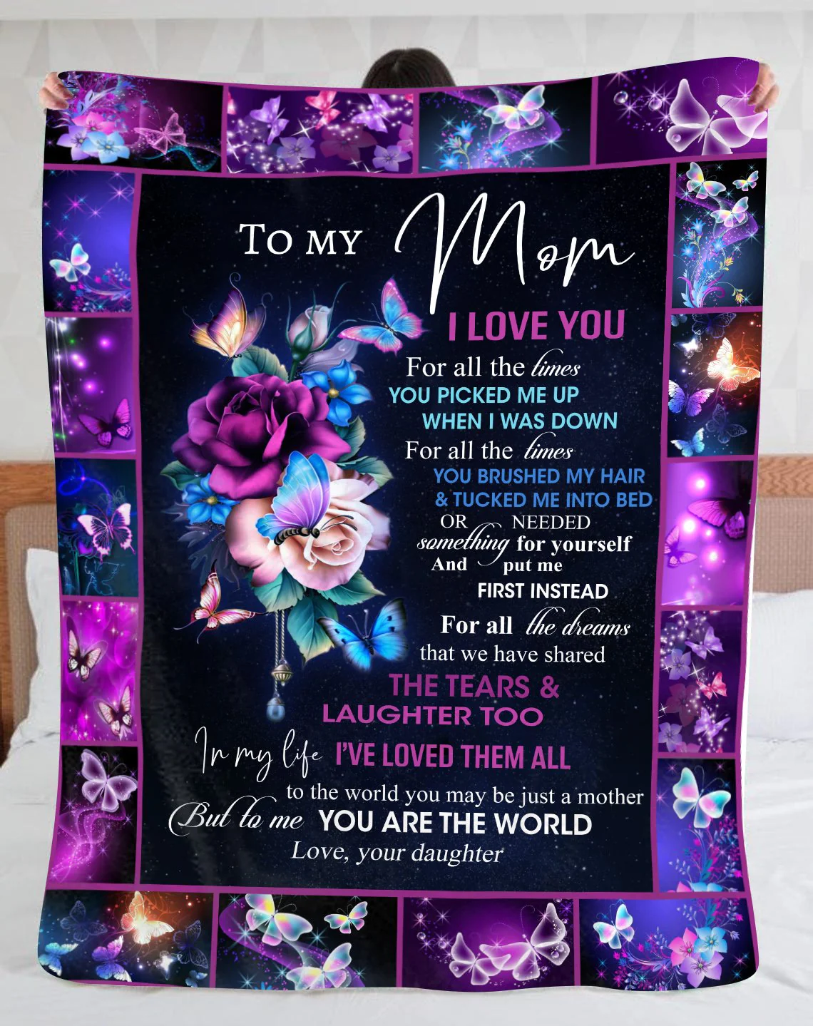 To My Mom Blanket, To My Mom Blanket From Daughter, To My Mom Fleece Blanket, Sherpa Blanket