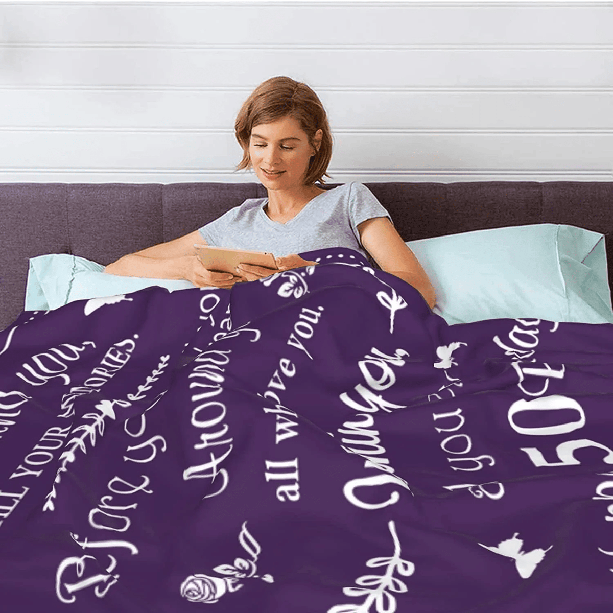 Happy 50th Birthday Gifts Blanket For Women Her Wife Sister Mom Friends Grandmother Coworker Boss 50th Birthday Blankets 50th Birthday Gift Ideas Gifts For 50th Birthday