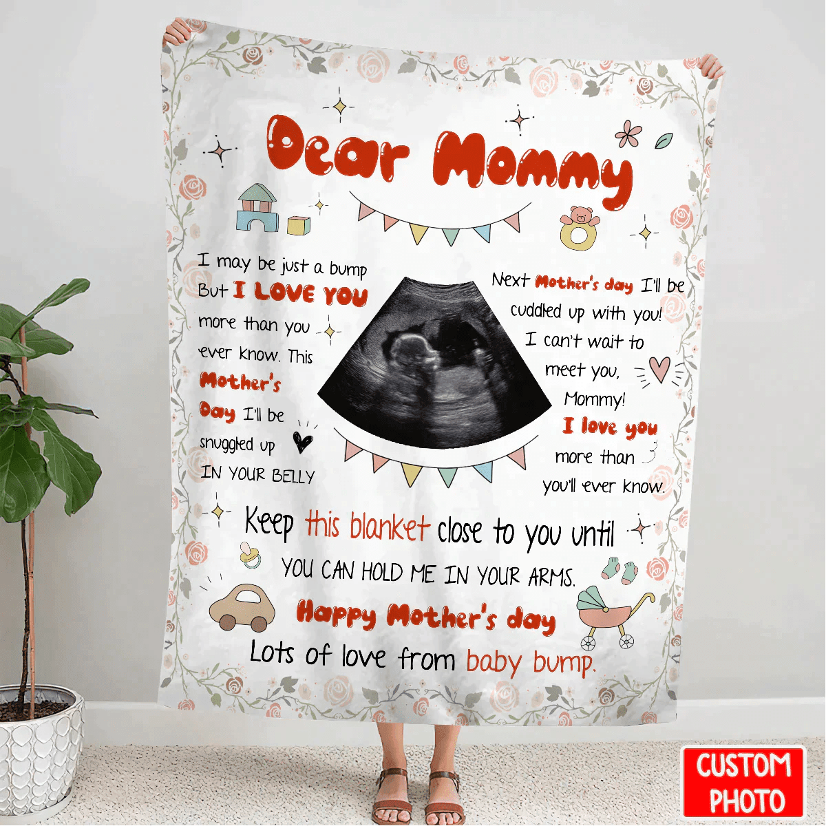 To My Mommy Blanket Custom Photo Blanket Mommy Blanket Mother's Day Gift For Mom