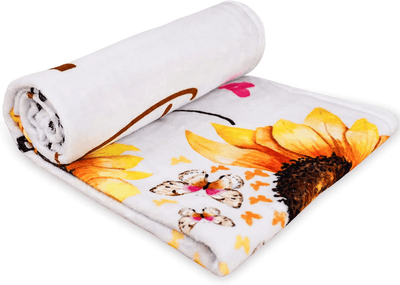 To My Daughter Blanket from Mom Dad Sunflower Blanket Soft Cozy Lightweight Throw Blanket for Couch Sofa Bed Living Room Home Decor Daughter Gifts
