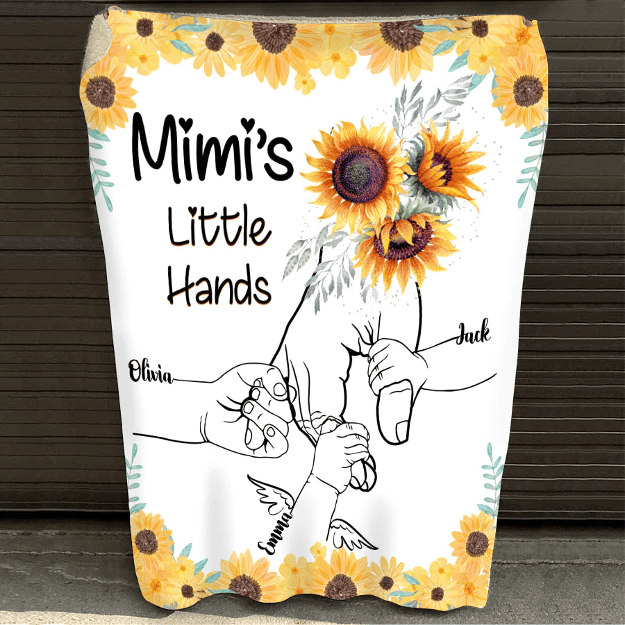 Mimi Hands Grandkids Blanket