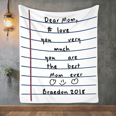Personalized Mom Blanket, Mom Blanket With Kid Name Blanket