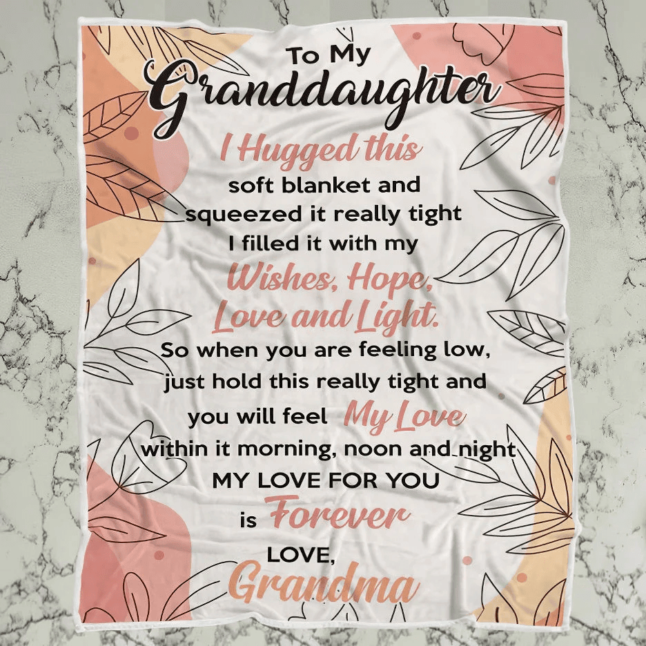 Personalized My Granddaughter - My Love for you is forever Grandma Blanket