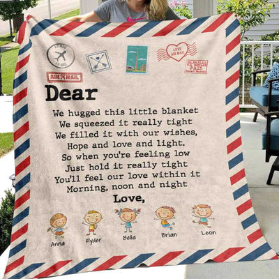 Dear Nana Postcard Personalized Fleece/Sherpa Blanket