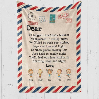 Dear Nana Postcard Personalized Fleece/Sherpa Blanket