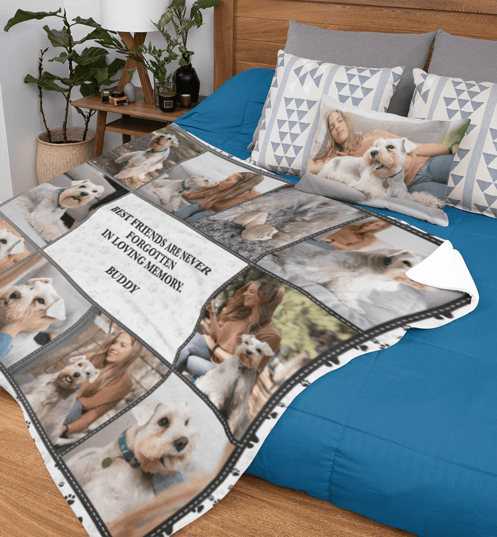 Upload Photo, Custom Quotes Blanket For Dog, Cat Lovers