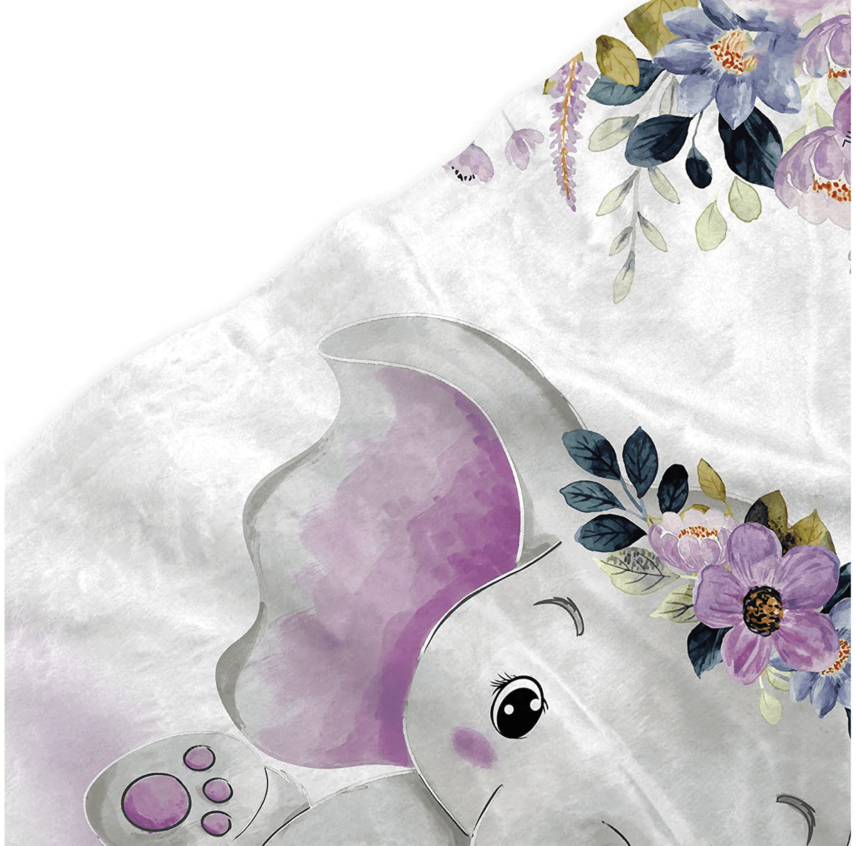 Personalized Baby Blankets, Custom Baby Blanket - Baby Blanket with Name for Girls, Best Gift for Baby, Newborn Elephants Plush