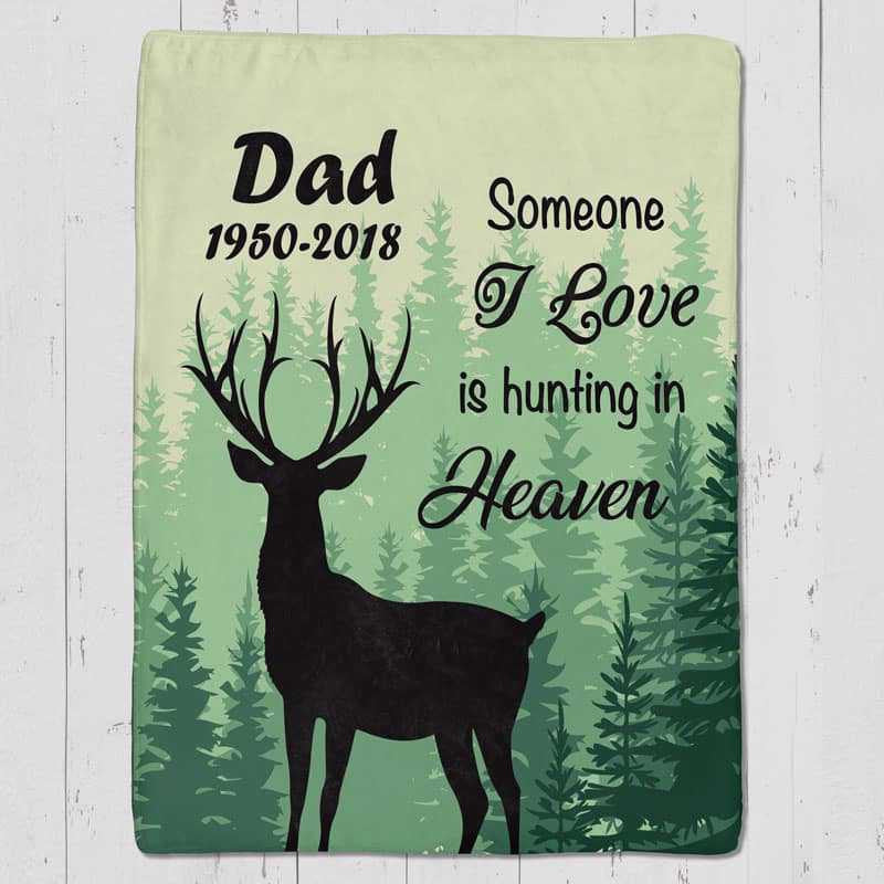 Hunting On Heaven Personalized Fleece Blanket
