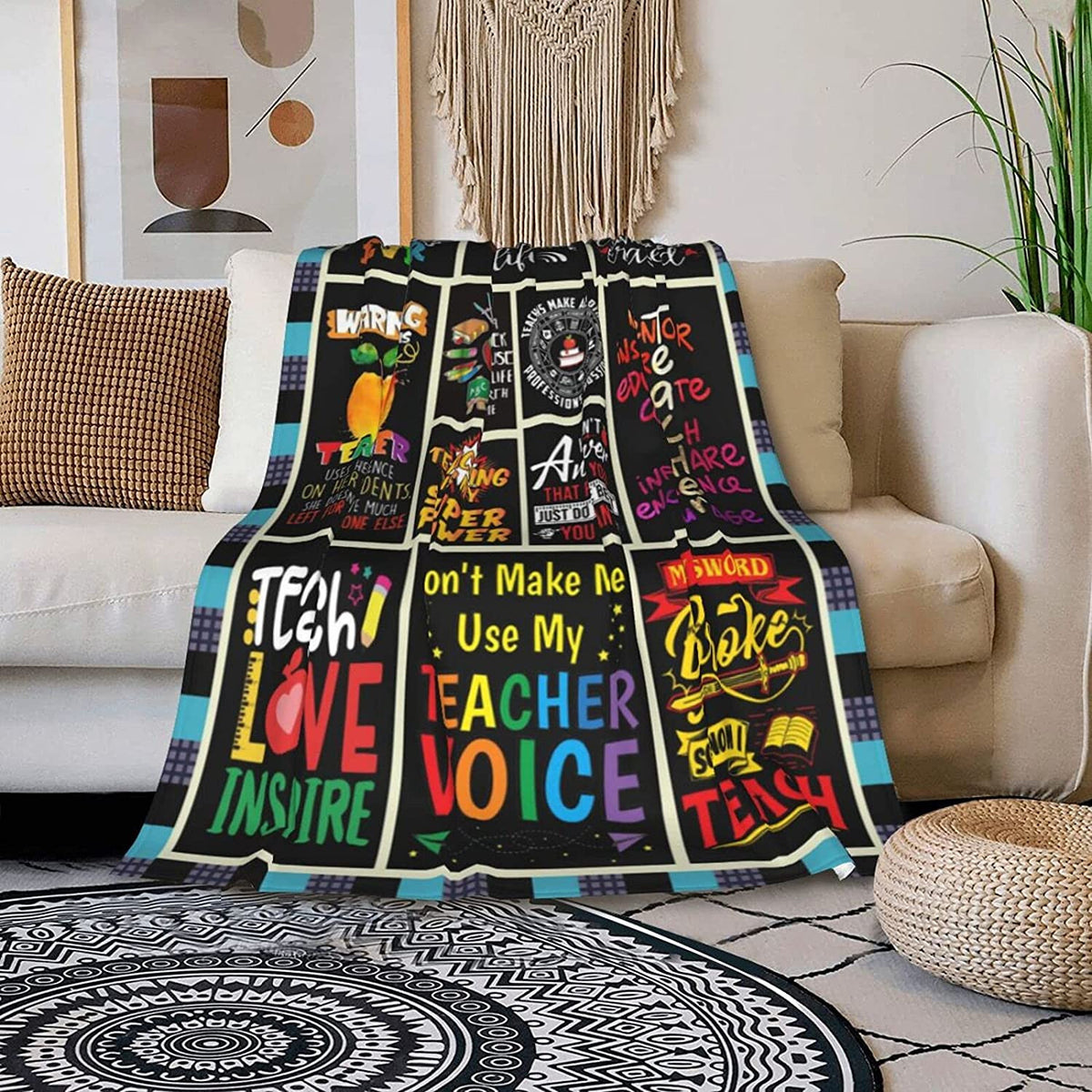 Teacher Blanket Gifts for Teachers, Blankets for Teacher, Gifts for Home Bed Sofa Christmas Birthday Back to School Teachers' Day Gift Idea