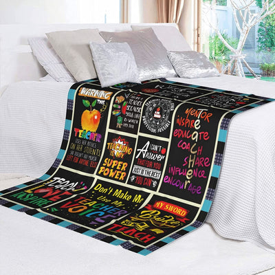 Teacher Blanket Gifts for Teachers, Blankets for Teacher, Gifts for Home Bed Sofa Christmas Birthday Back to School Teachers' Day Gift Idea