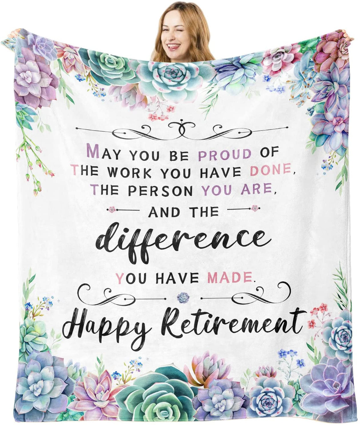Retirement Blanket Happy Retirement Gifts For Women 2022 Flannel Fleece Throw Blanket