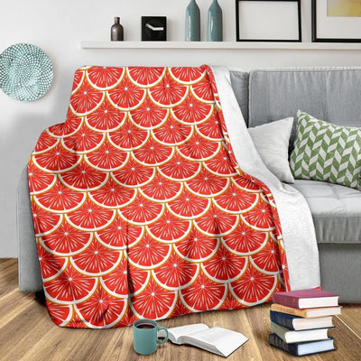 Aesthetic Grapefruit Pattern Print Design Fleece Blanket