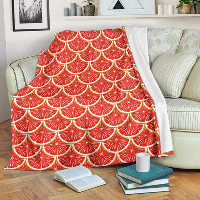 Aesthetic Grapefruit Pattern Print Design Fleece Blanket