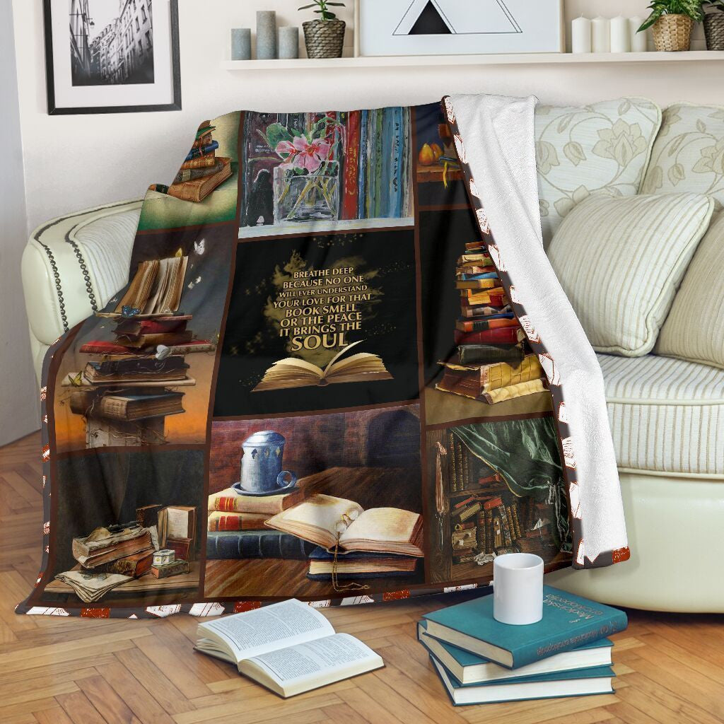 I Love Reading For Book Lovers Printed Fleece Blanket