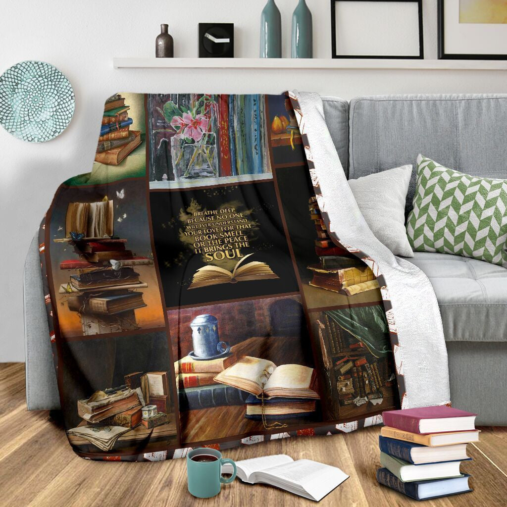 I Love Reading For Book Lovers Printed Fleece Blanket
