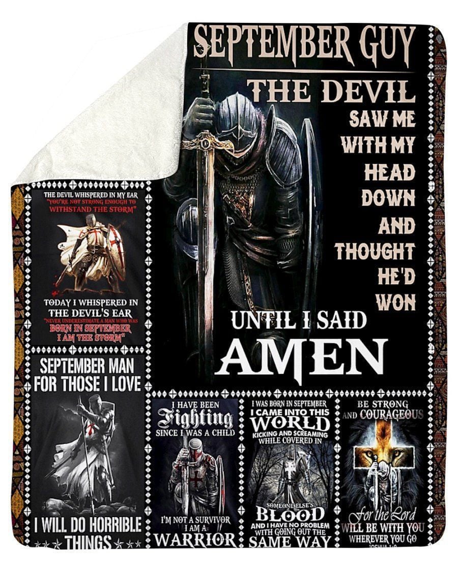 September Guy The Devil Birthday Gift Fleece Blanket