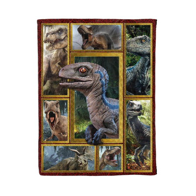 Baby Dinosaur Wild And Free Fleece Blanket Gift