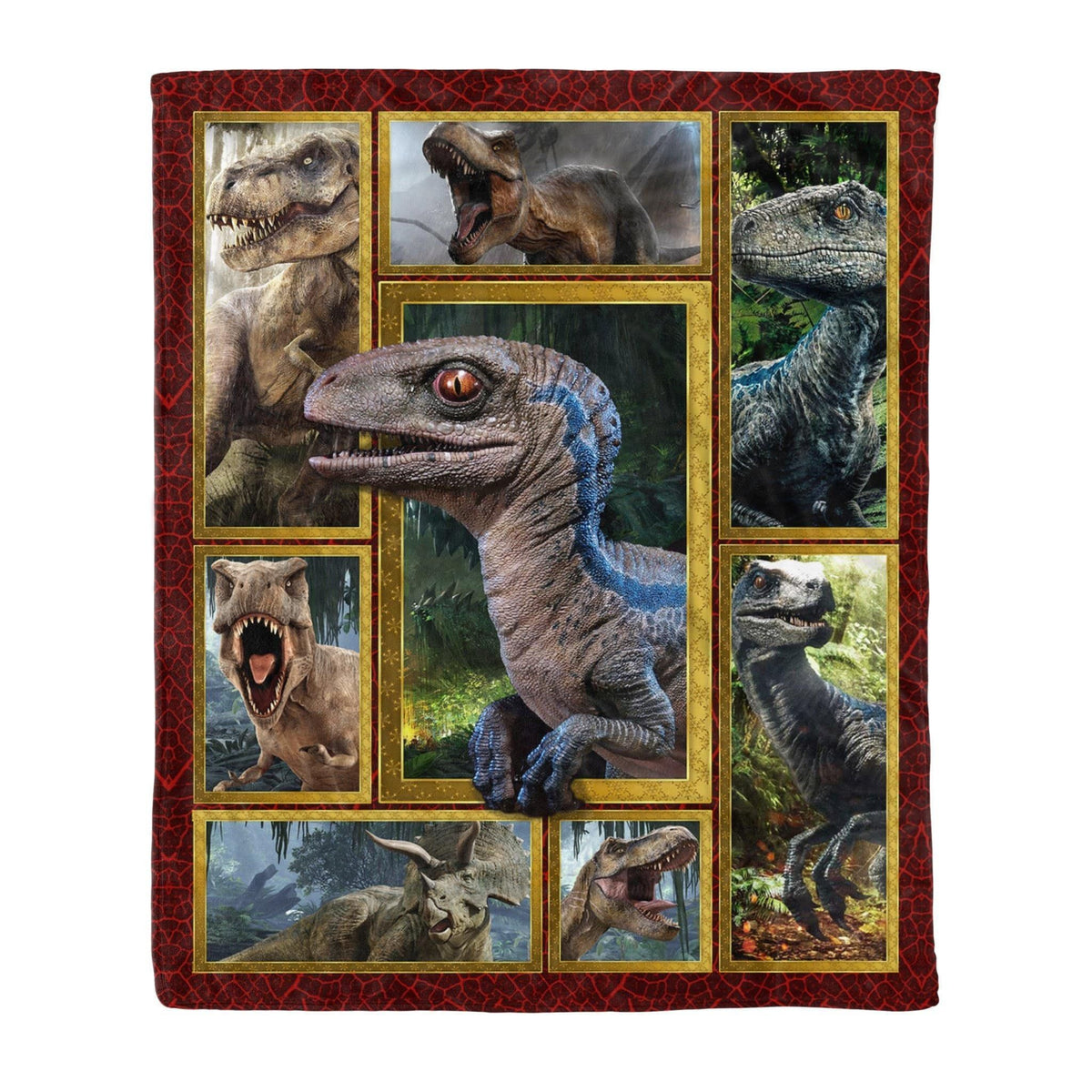 Baby Dinosaur Wild And Free Fleece Blanket Gift