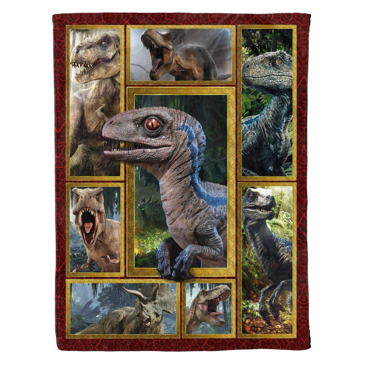 Baby Dinosaur Wild And Free Fleece Blanket Gift
