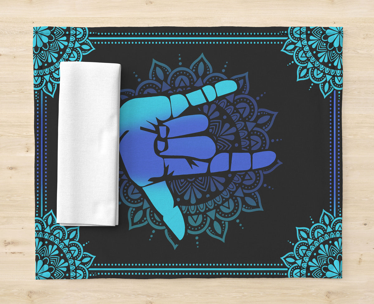 Sign Language Namaste Printed Fleece Blanket