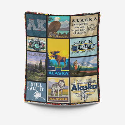 Made From Alaska A Long Time Ago Fleece Blanket