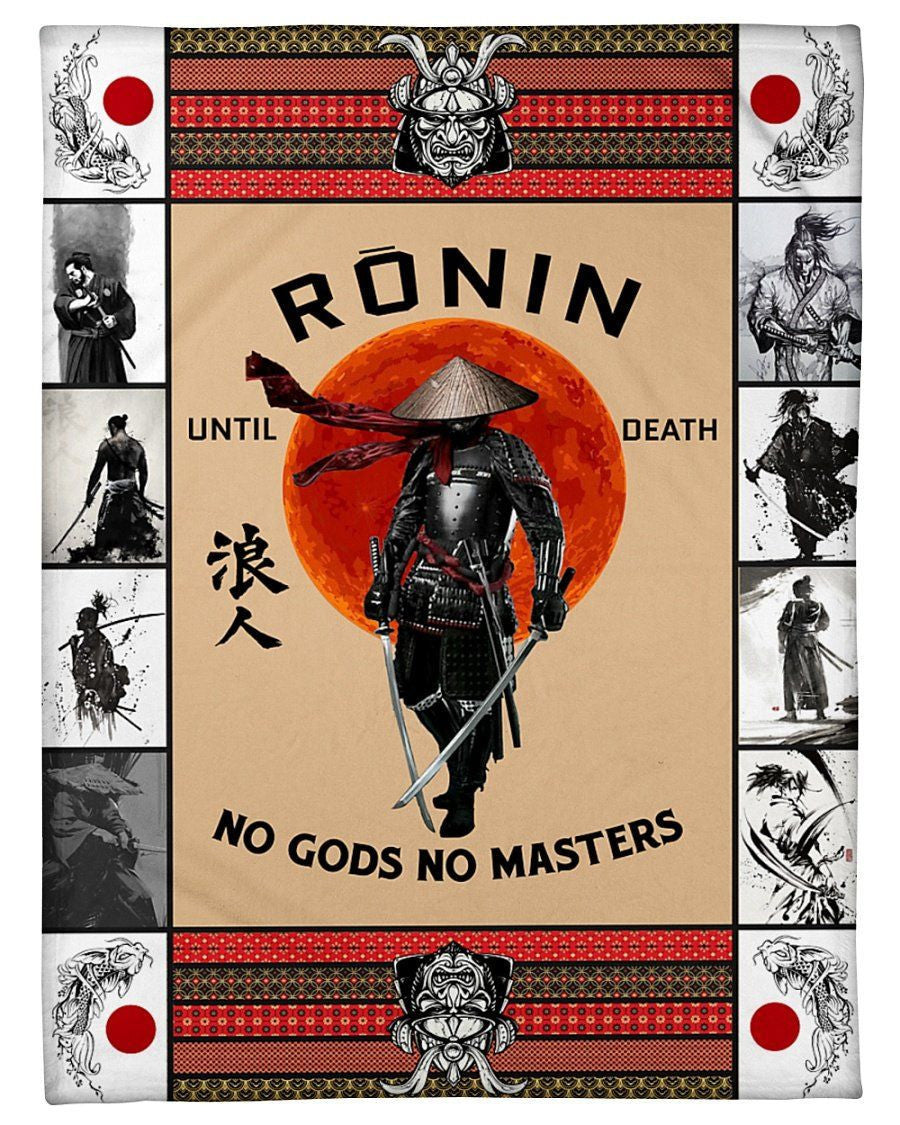 Ronin Until Death No Gods No Masters Fleece Blanket