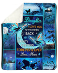 I Love You To Infinity And Beyond Forever And Ever Great Gift For Daughter Fleece Blanket